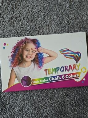 Temporary Hair Color Chalk 8 Colors Exp 2027 New Kids Play Style Dress-Up Fun